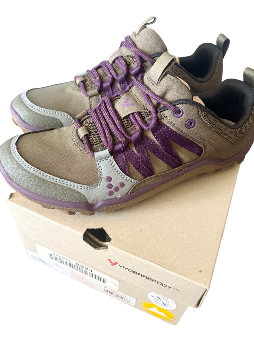 Vivo Barefoot Olive Green and Purple Athletic Shoes